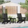 Sodo Kėdė 2 pcs Juoda 80.5 x 74.5 x 92 cm Polietilenas