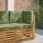 Lauko sofa pagalvėlė 3 pcs Lapų dizainas Poliesteris