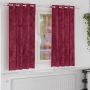 Aksominio tipo užuolaidos 2 pcs Vyno raudona 175 x 140 cm