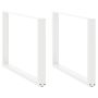 Valgomojo stalo kojelės, 2 vnt., baltos, 100x(72-73) cm, plienas, U formos