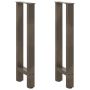 Konsolinio stalo kojos, 2 vnt., 38x(72-73) cm, natūralus plienas