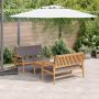 Sodo Sofų Rinkinys 3 pcs Ruda 120 x 65,5 x 79 cm