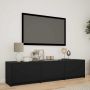 TV spintelė su LED Juodas 165 x 34 x 40 cm Dirbtinė mediena