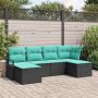 Sofos komplektas 6 pcs Juoda poliratanas