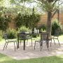 Sodo valgomojo komplektas 5 pcs Antracitas