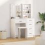 Makiažo stalas 2 pcs Balta 50 x 41 x 135 cm Apdirbta mediena