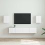 TV sieninė spintelė 2 pcs Balta 30 x 31 x 40 cm