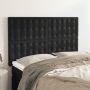 Galvūgalis, juodas, 144x5x118/128 cm, aksominis