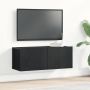 Televizoriaus spintelė 2 pcs Juodas ąžuolas 80 x 30 x 30 cm