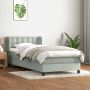 Box Spring Lova su čiužiniu Šviesiai pilka 90x210 cm Velvet