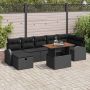 Sodo Sofų Rinkinys 8 pcs Juoda poliratanas