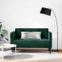 Dvivietė sofa, tamsiai žalia, 111 cm, aksomas
