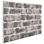 Sienų plokštės 10 pcs Tamsiai pilka ir balta 100 x 50 cm