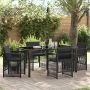 Sodo valgomojo komplektas 5 pcs Juoda