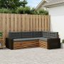 Lauko sofos komplektas 4 pcs Natūralus ir antracitas