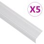 Profiliai laiptams, 5vnt., sidabro, 100 cm, aliuminis, L formos