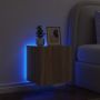 Sieninė TV spintelė su LED lemputėmis, ąžuolo, 40,5x35x40cm