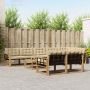 Lauko sofos komplektas 9 pcs Balta ir kreminė 79 x 79 x 37 cm