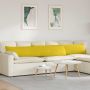 Sofa Pagalvės 2 pcs Geltona 200 x 40 cm Kordūrinis audinys