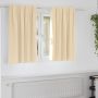 Užuolaidos su žiedais, blokuojančios šviesą 2 pcs Kreminė