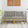 2 Vienetas Lauko Vidurinis Sofa Poliesteris Balta