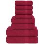 8 dalių rankšluosčių komplektas FROGN bordo spalvos, 360 g/m²
