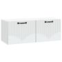 Sieninė TV spintelė Balta 78,5 x 31 x 30 cm Apdirbta mediena
