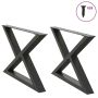 Kavos staliuko kojos, 2 vnt., antracito spalvos, 70x(42-43,3) cm, plienas