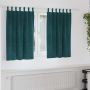 Užtemdymo užuolaidos 2 pcs Tamsiai žalia 140 x 140 cm Aksomas