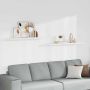 Pakabinamos lentynos, 2vnt., baltos, 120x23,5x3,8cm, MDF
