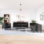 Svetainės sofa 3 pcs Juoda 194 x 74,5 x 70,5 cm Aksomas