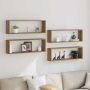 Sieninės lentynos 4 pcs Meistrų ąžuolas 80 x 15 x 26 cm