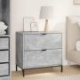 Naktinis staliukas su stalčių Betono pilka 63.5 x 36 x 61 cm