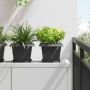 Kvadratinis gėlių padėklas 6 pcs Juoda 18 x 18 x 2 cm Plastmasė