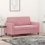 Dvivietė sofa, rožinės spalvos, 120cm, aksomas