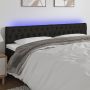 Galvūgalis su LED, juodos spalvos, 200x7x78/88cm, audinys