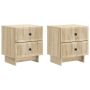Šalia lovos spintelė 2 pcs Sonoma ąžuolas 43 x 34,5 x 47,5 cm