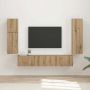 TV spintelių komplektas 4 pcs Amatininkų ąžuolas