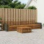 Lauko sofos komplektas 5 pcs Natūrali Kietos akacijos mediena