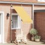 Rankiniu būdu ištraukiama markizė, oranžinė ir balta, 100cm