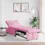 Ištraukiama sofa-lova Rožinė 194 x 50 x 82 cm fanera