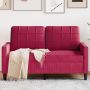 Dvivietė sofa, raudonojo vyno spalvos, 120cm, aksomas