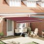 Automatinė ištraukiama markizė su LED, bordo spalvos, 400x300cm