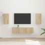 TV spintelių komplektas 4 pcs Sonoma ąžuolas Apdirbta mediena