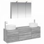 Vonios baldų rinkinys 4 pcs Pilka Sonoma