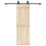 Stumdomų durų įrangos rinkinys, juodos spalvos, 183cm, plienas