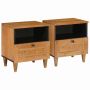 Šalia lovos spintelė 2 pcs Šviesiai rudas 40 x 33 x 46 cm