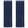 Užtemdymo užuolaidos 2 pcs Tamsiai mėlyna 140 x 260 cm Aksomas