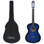 Klasikinė gitara su dėklu pradedantiesiems, mėlyna, 4/4 39