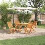 Sodo valgomojo komplektas 5 pcs Ruda Kietos akacijos mediena
